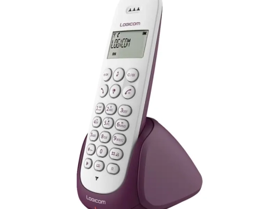 Téléphone fixe sans fil Logicom ILOA_150_AUBERGINE